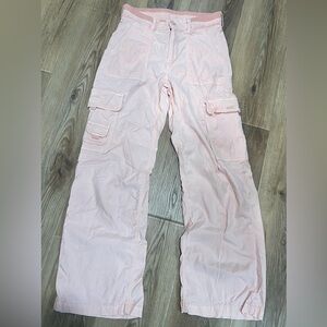 American Eagle Outfitters Pink Flare Pants